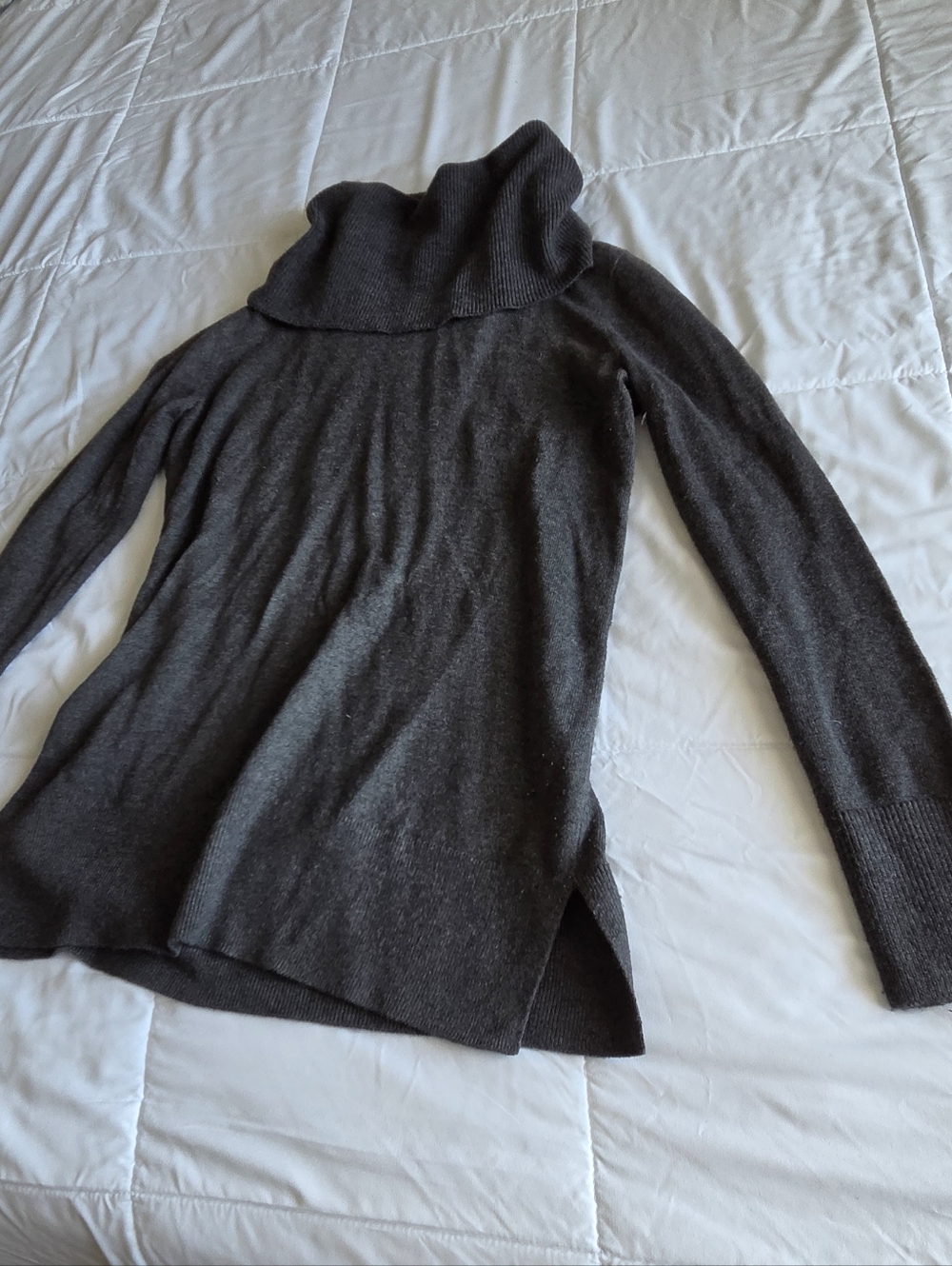 LOFT Dark Charcoal Turtle Neck Sweater - Picture 3 of 4